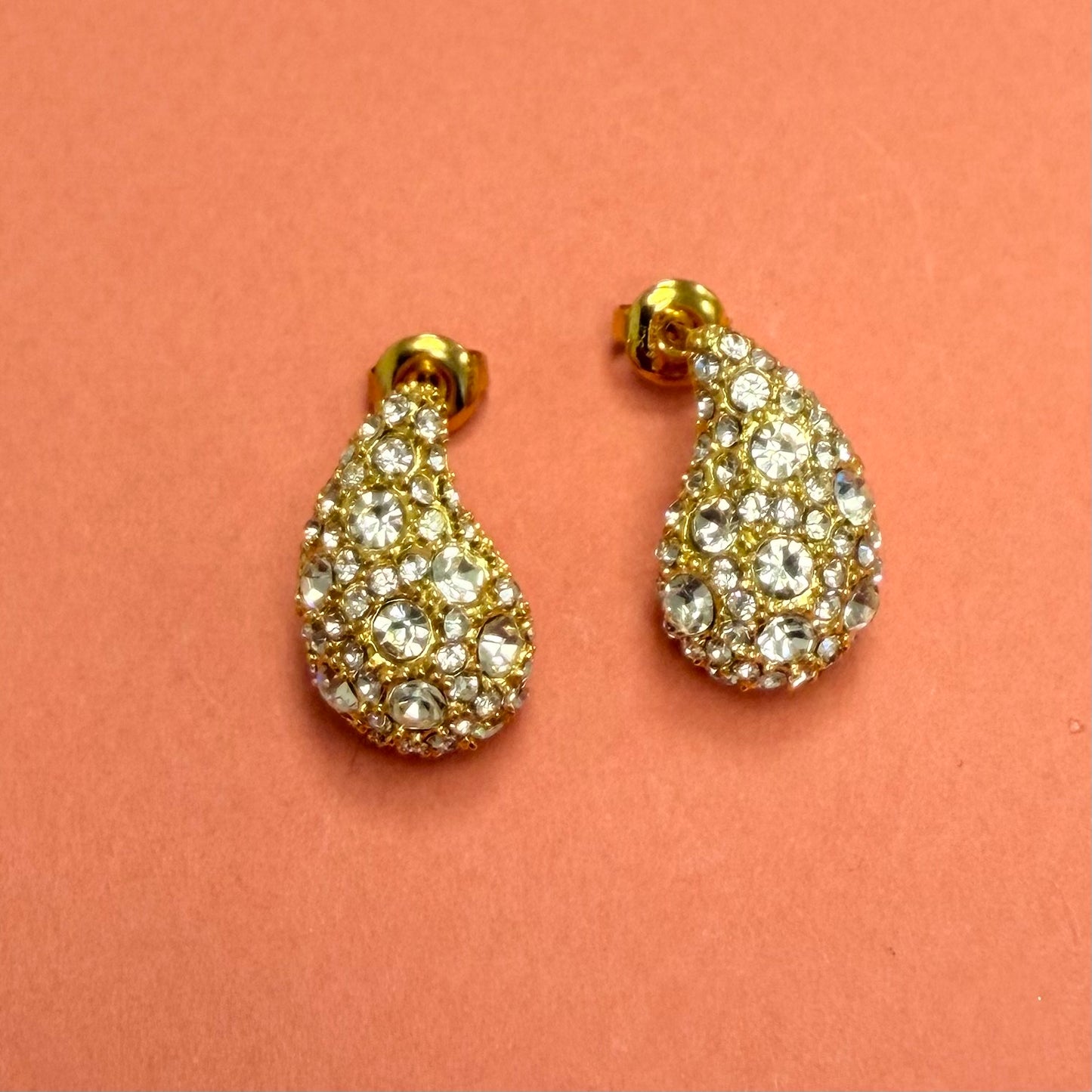 Boucle d'oreilles Goutte Strass