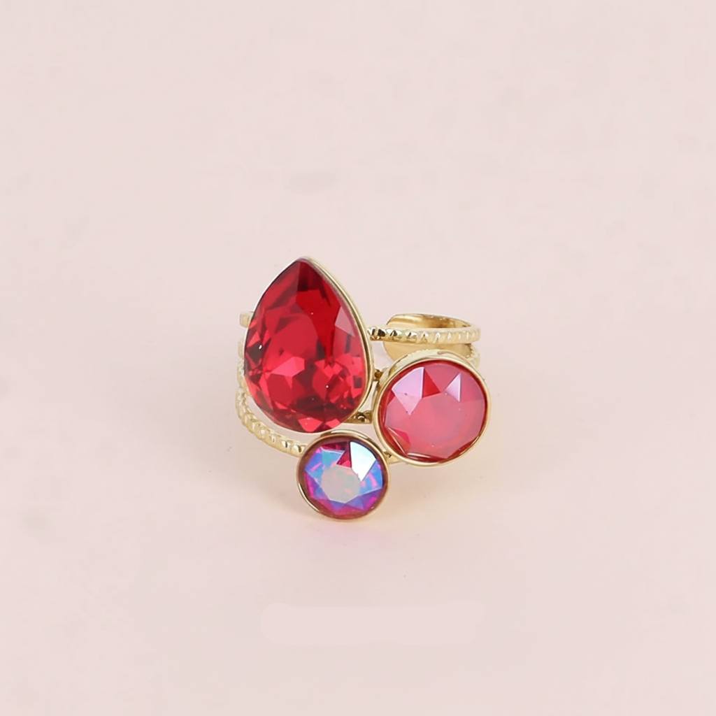 Bague Glossy rouge