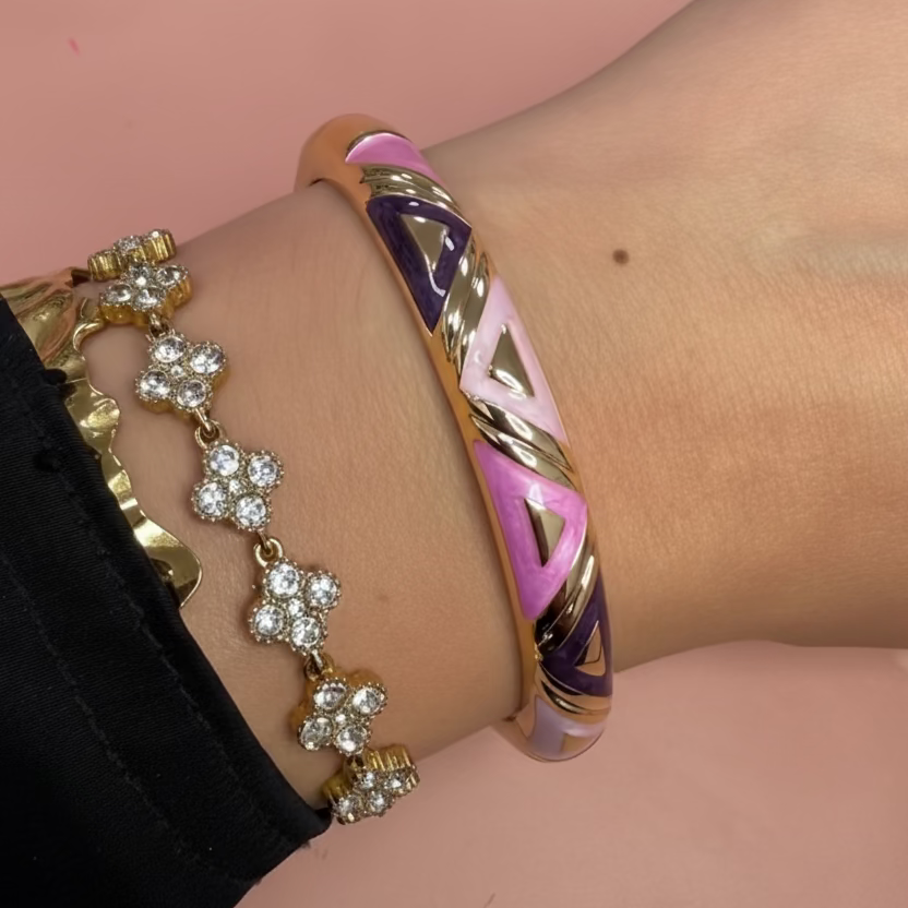 Bracelet Ethnique Violet Clair