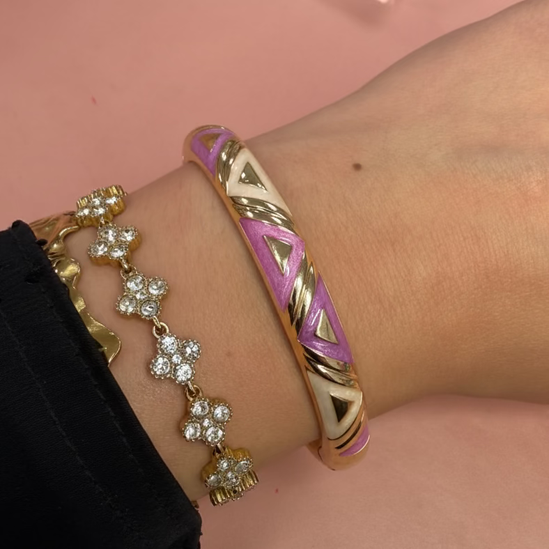 Bracelet Ethnique Violet Rose