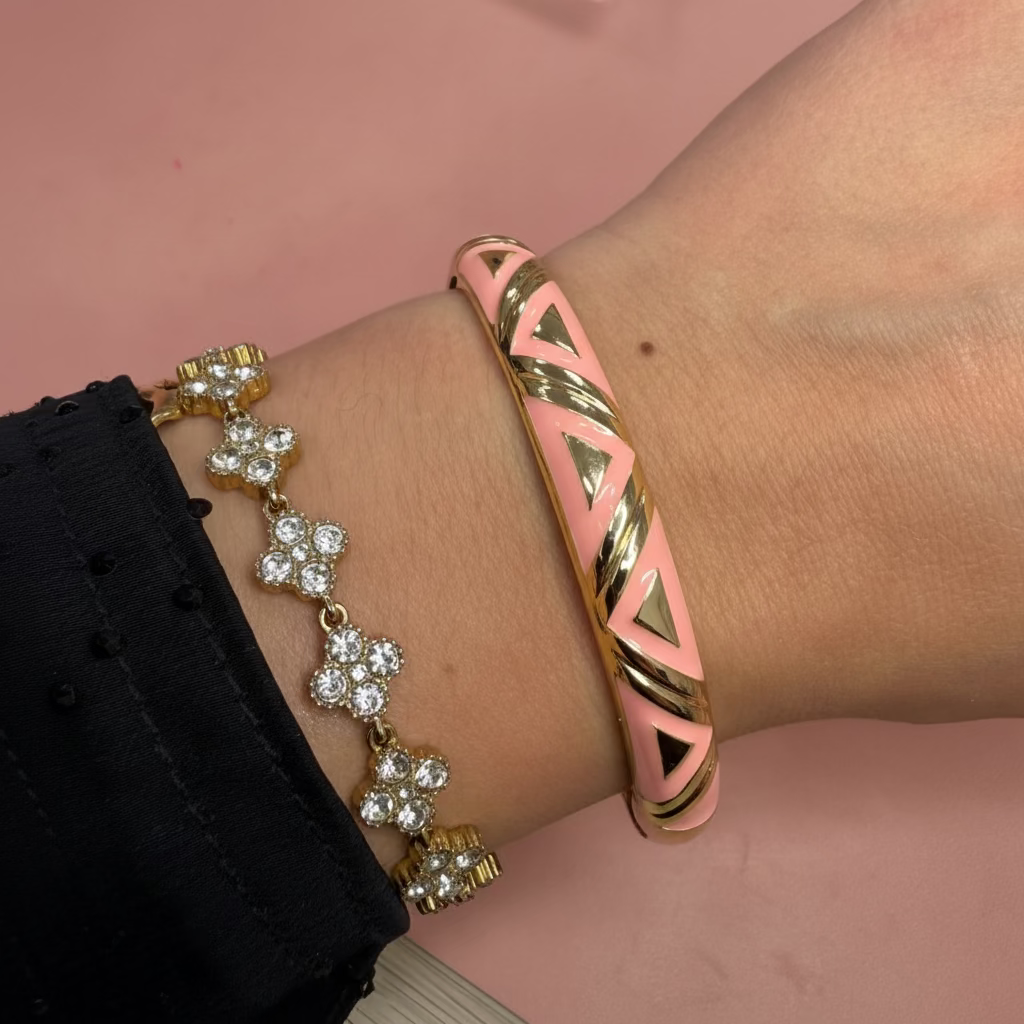 Bracelet Ethnique Rose Pale