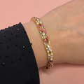 Bracelet California Rose et blanc