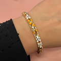 Bracelet California Blanc et orange