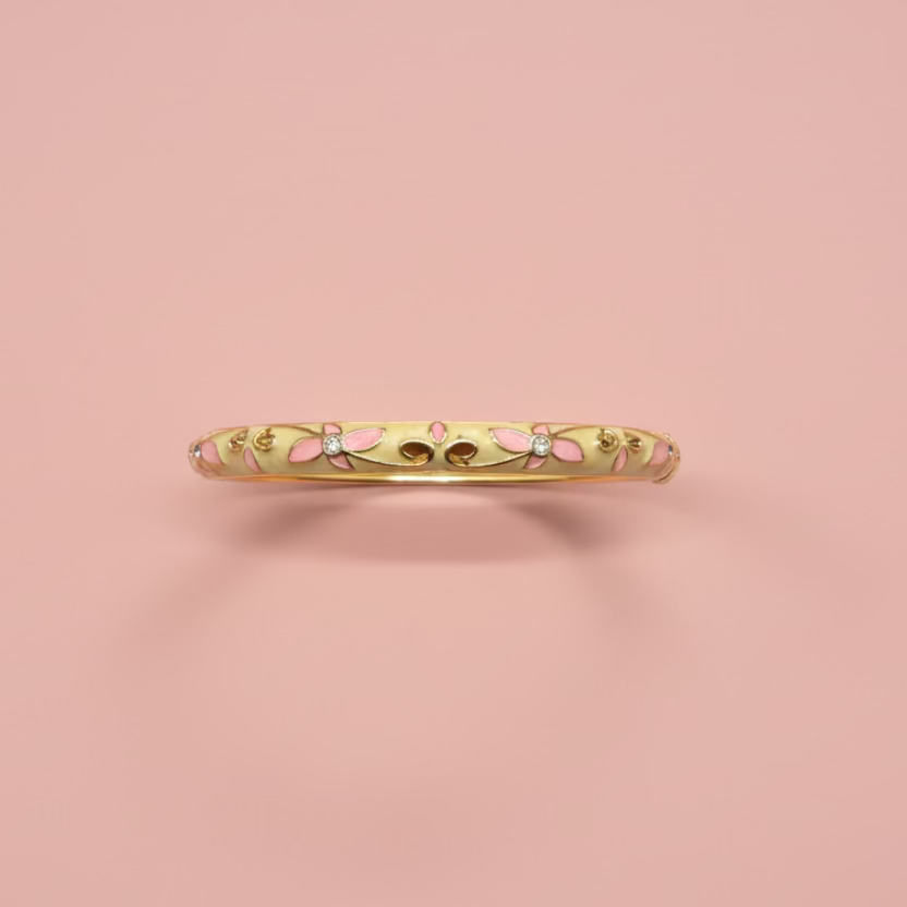 Bracelet Thaïlande jaune et rose