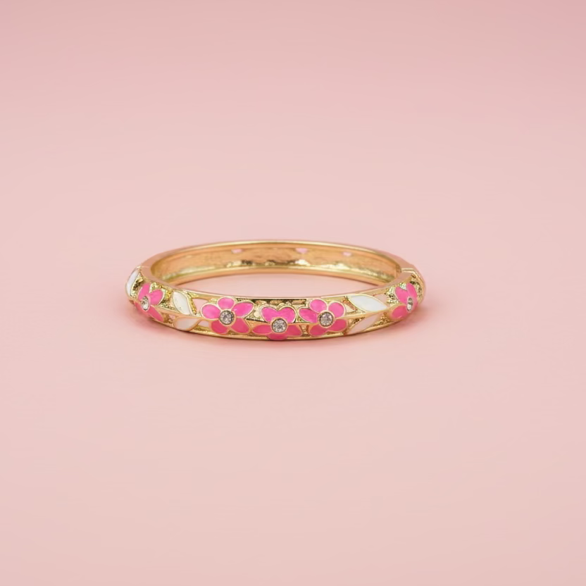 Bracelet Flora rose fuchsia