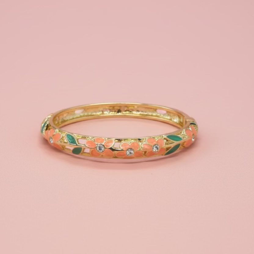 Bracelet Flora Orange et vert