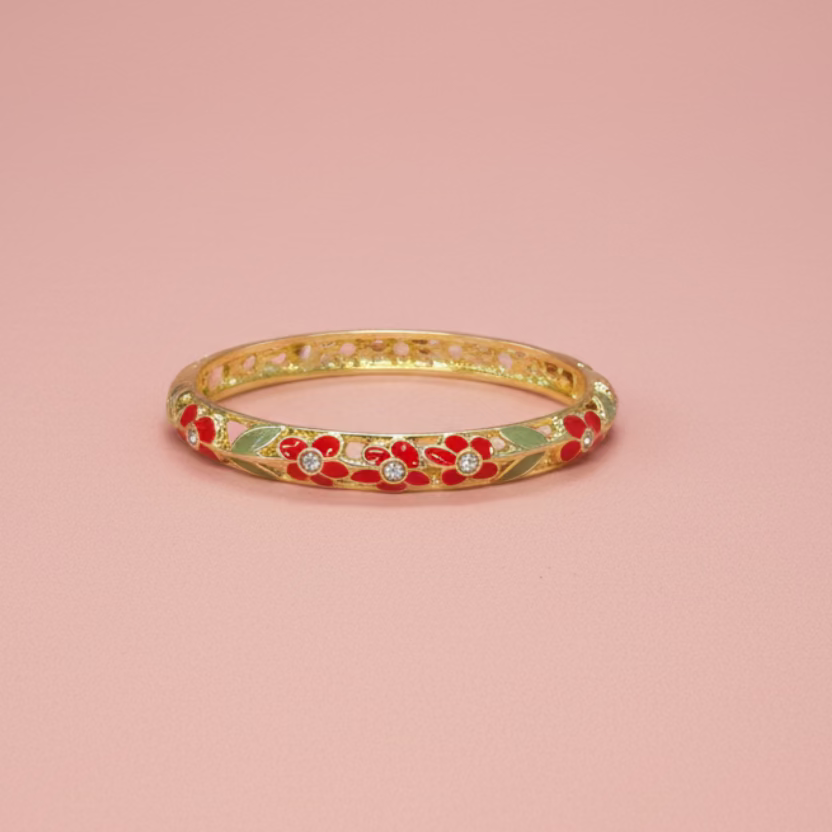 Bracelet Flora Rouge et vert