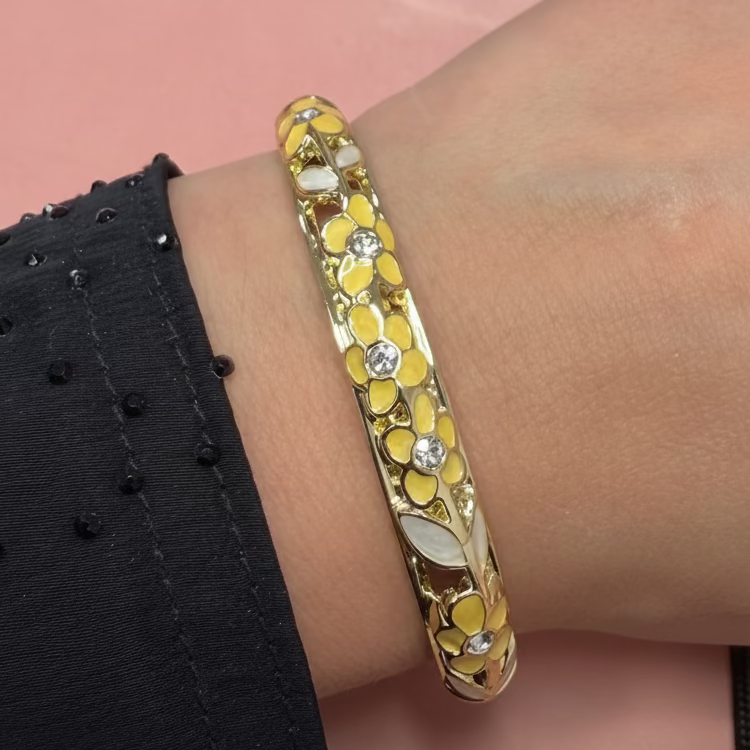 Bracelet Flora Jaune et blanc