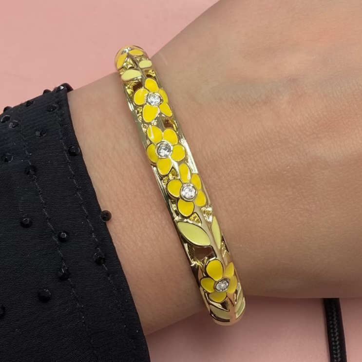 Bracelet Flora full jaune