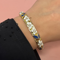 Bracelet Flora Blanc et bleu