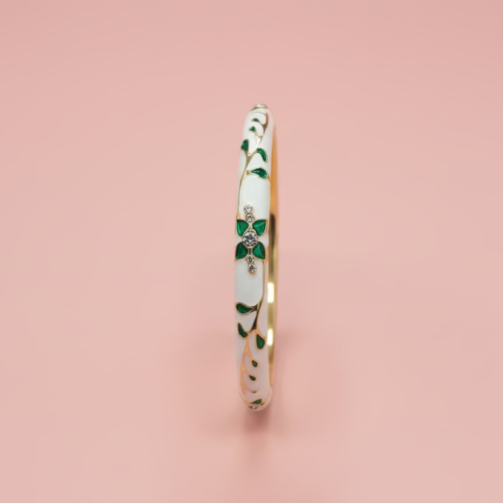 Bracelet Bollywood Blanc vert