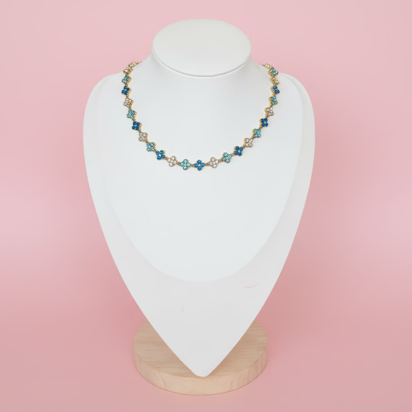 Collier Sultana Bleu clair