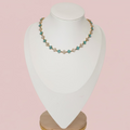Collier Sultana Blanc et bleu