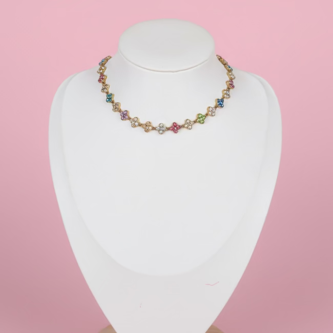 Collier Sultana Blanc Multi