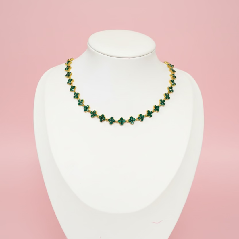 Collier Sultana vert foncé