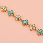 Bracelet Sultana Blanc et bleu