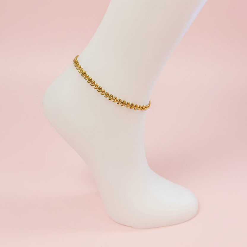 Chaine de cheville feuille