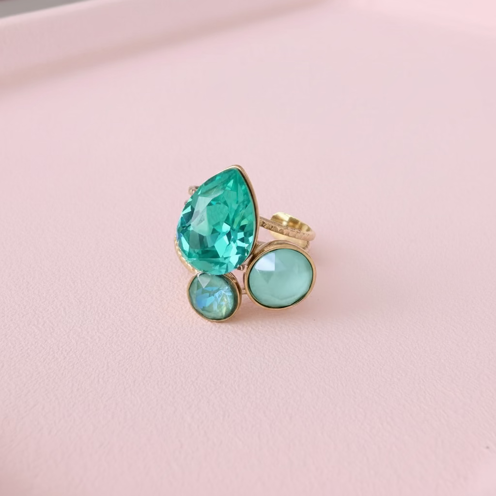 Bague Glossy vert