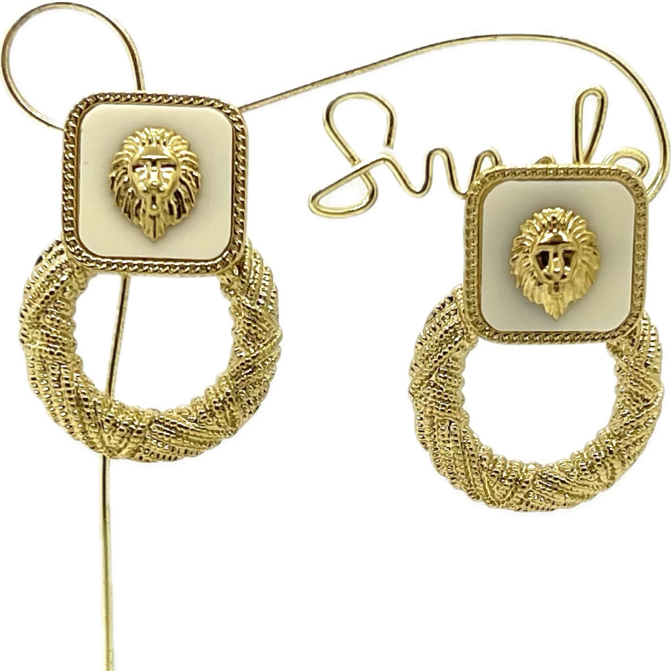 Boucle d'oreilles Lion