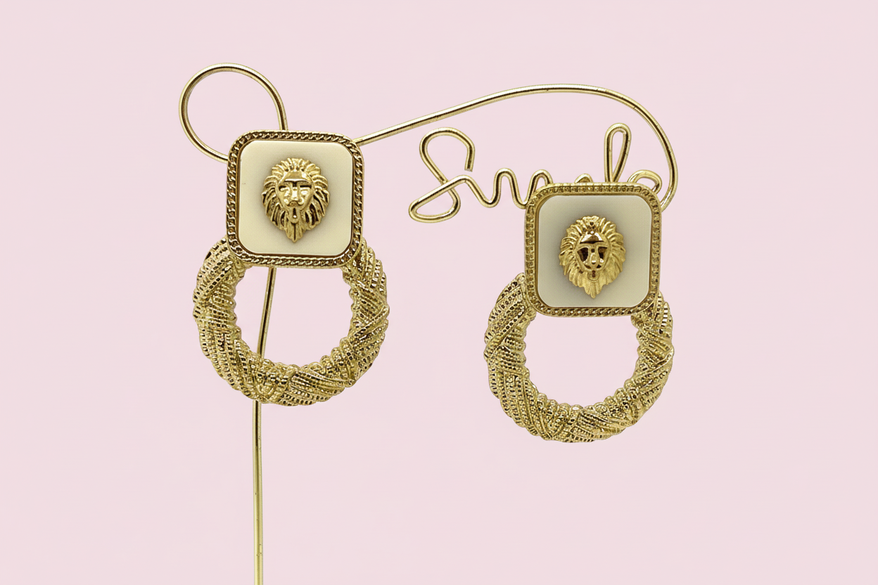 Boucle d'oreilles Lion